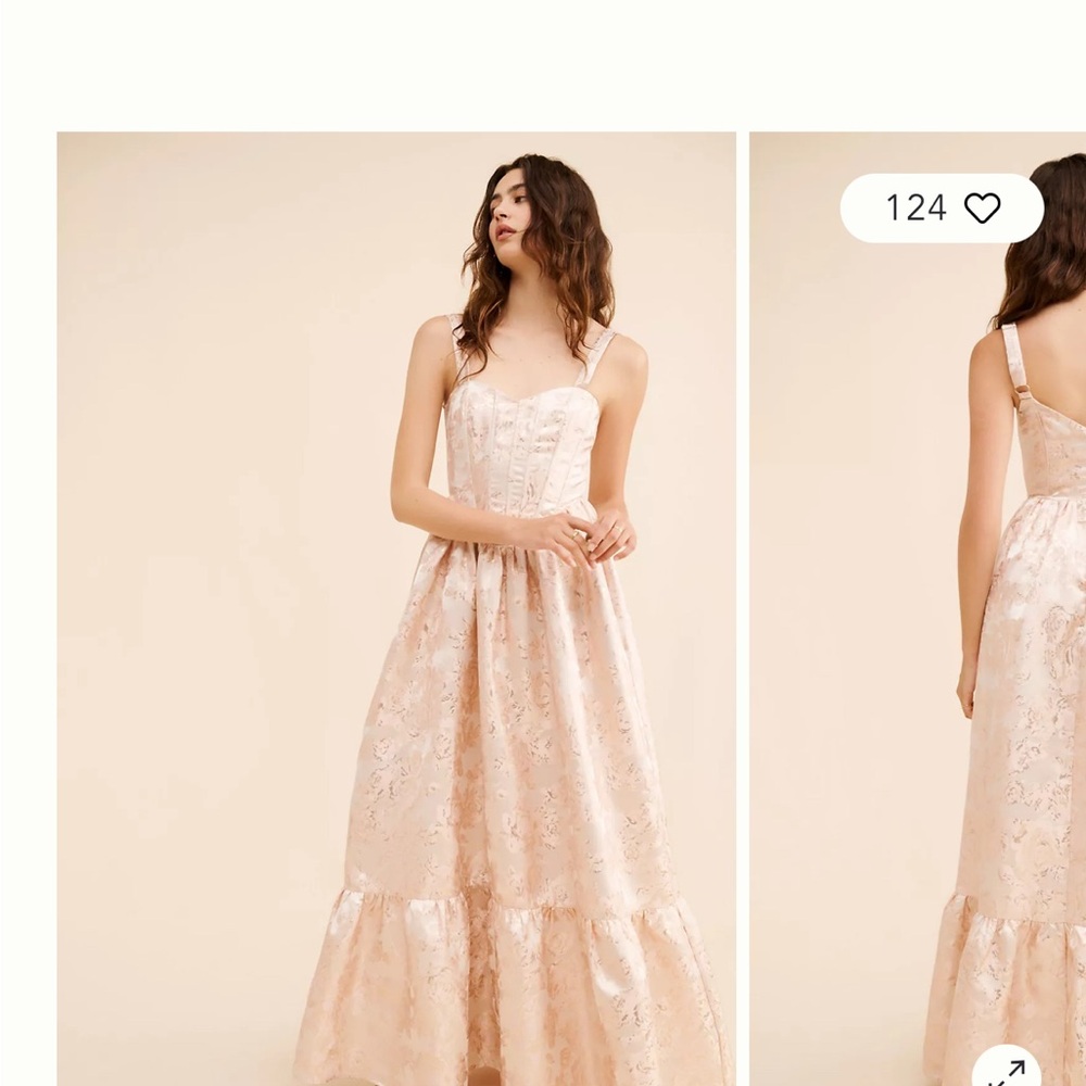 Anthropologie Blush Floral Dress